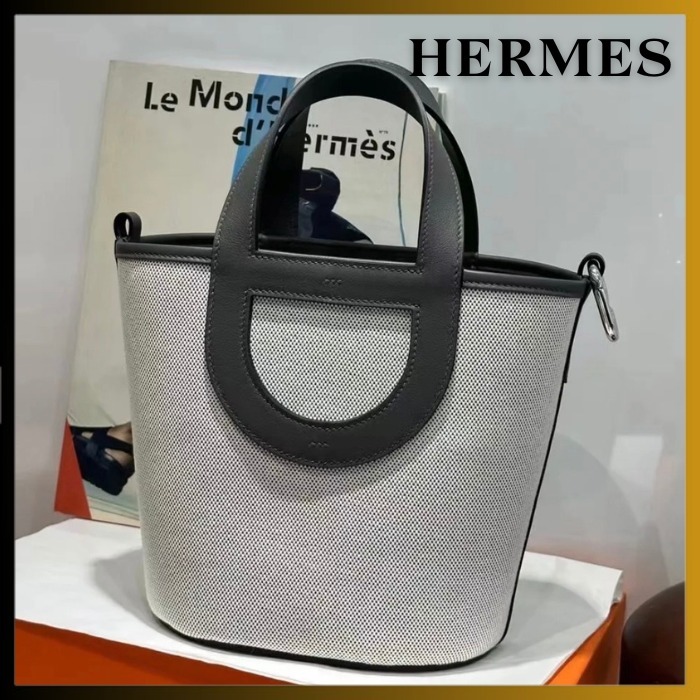 キャンバス&レザー/Gris Misty】HERMES インザループ 18 PM (HERMES