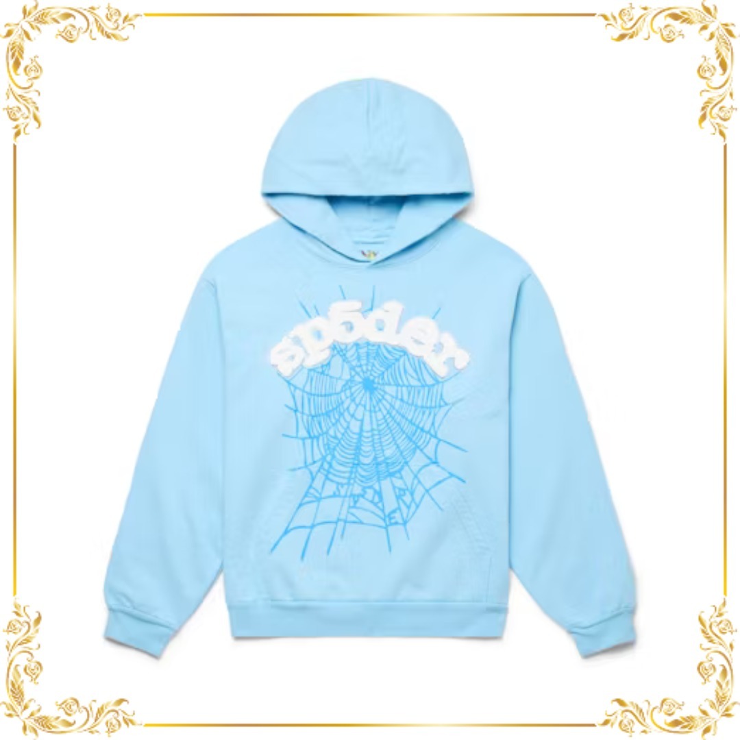 SP5DAR スパイダー ウェブ パーカー スカイブルー〇関送無料