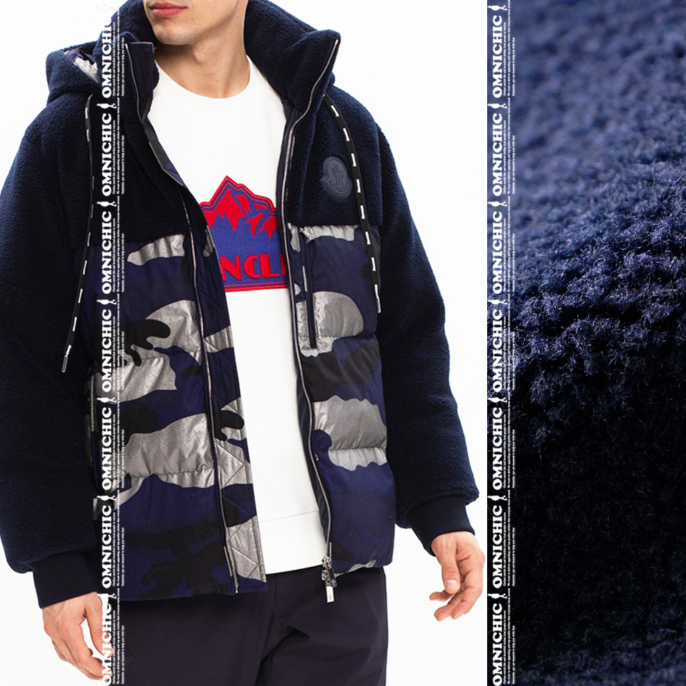 MONCLER モンクレールLEON記載カモフラ迷彩ボアダウンジャケット
