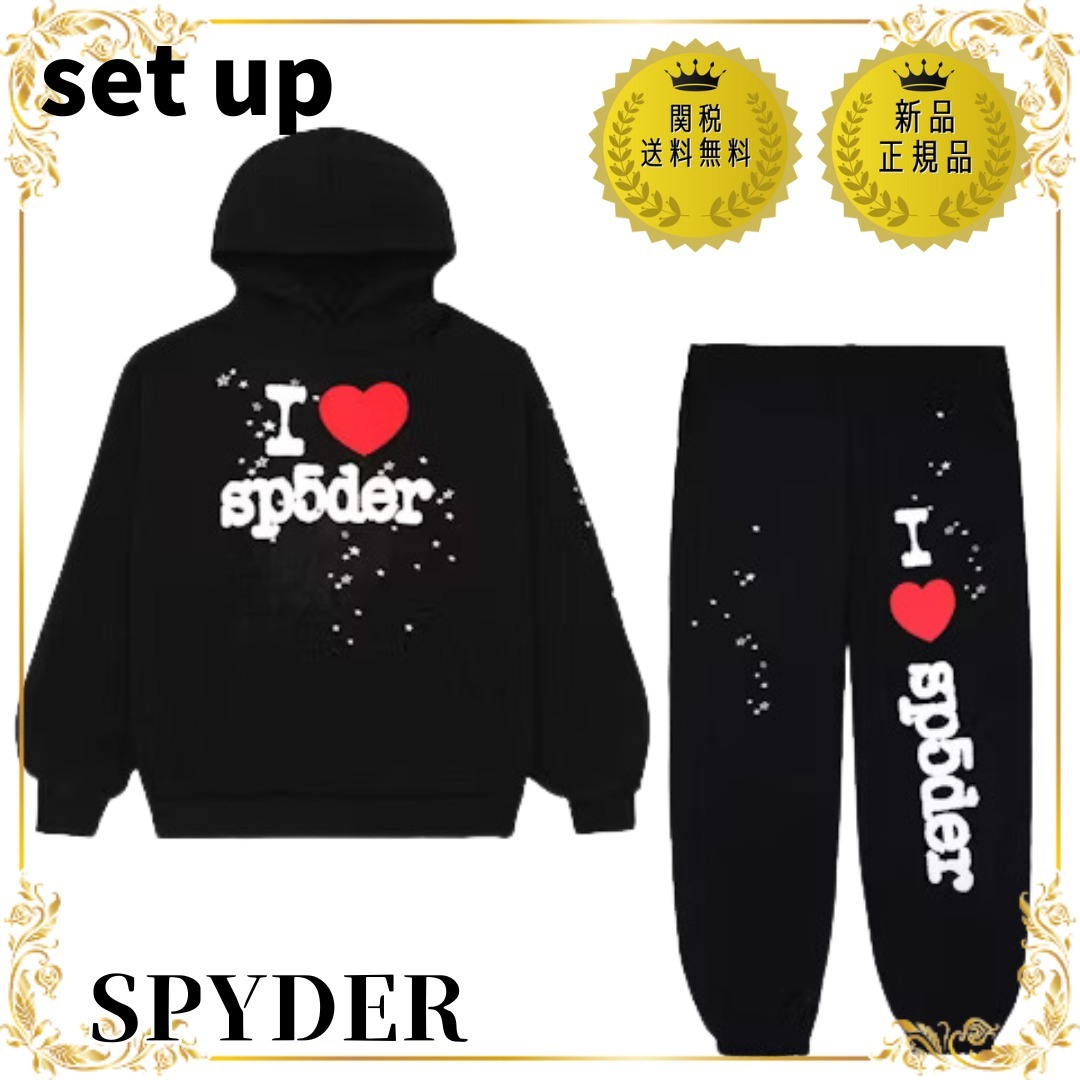 SPYDER パーカー＆スウェットパンツ ブラック〇関送無料〇 (SPYDER