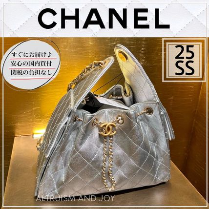 メタリックシルバー♪】CHANEL 25 スモール ハンドバッグ (CHANEL