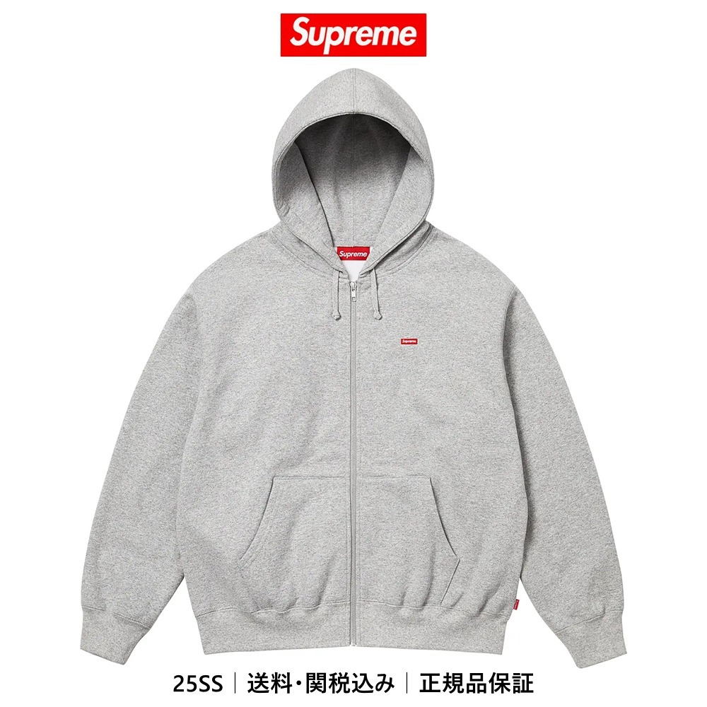 Supreme】 Small Box Zip Up Hoodie Heather Grey - 25SS (Supreme