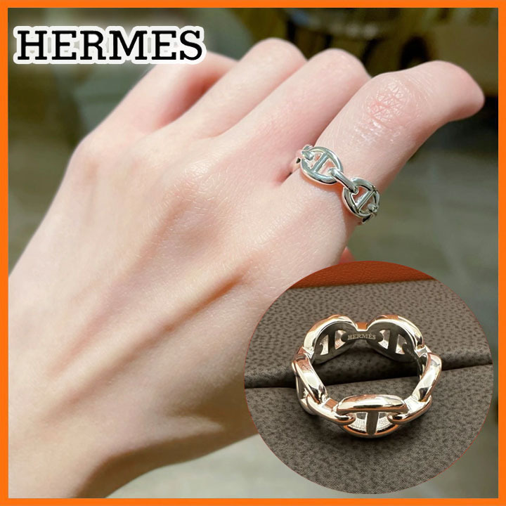 上品な高級感】HERMES シェーヌダンクル アンシェネ リング PM (HERMES
