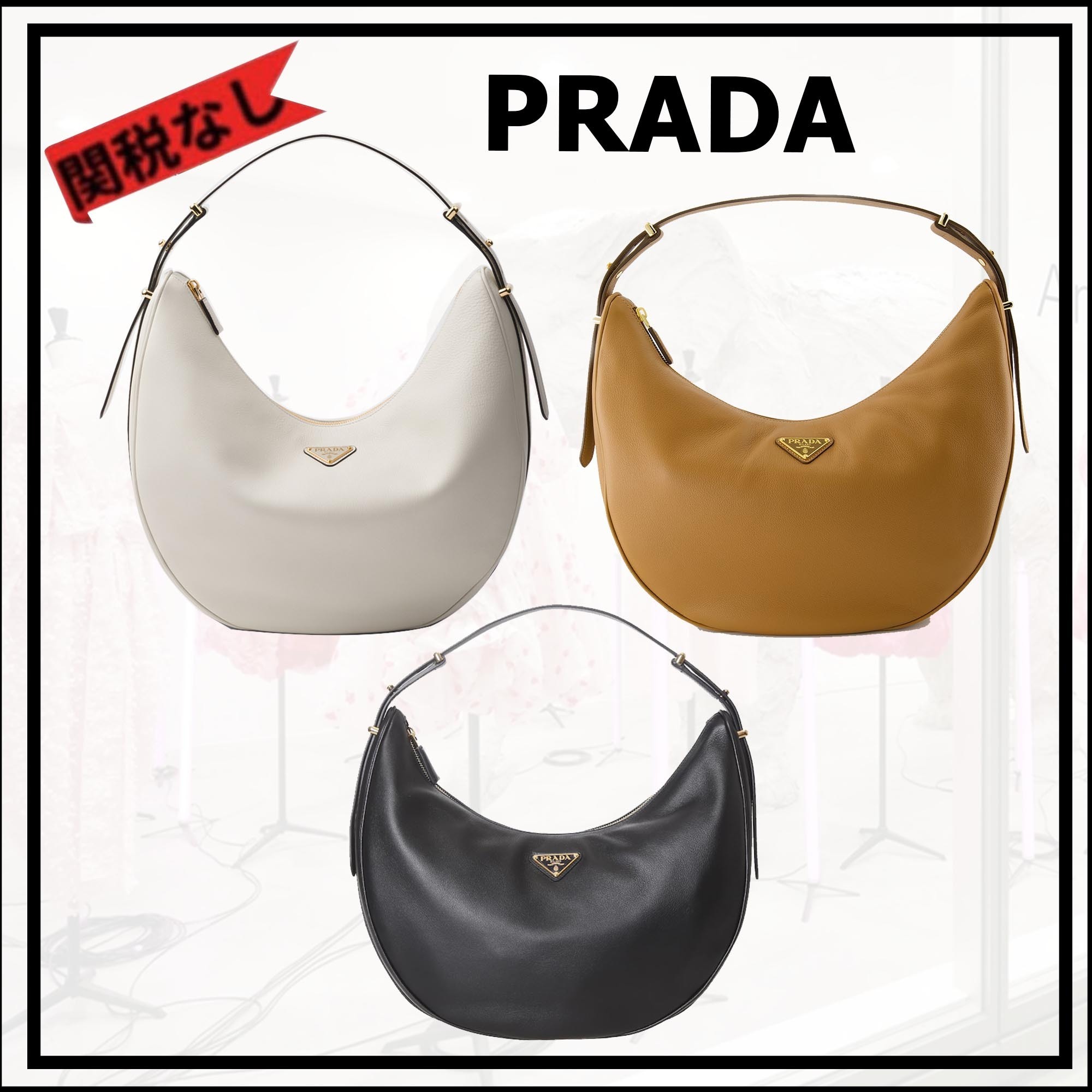 TWICE サナ愛用 プラダ [PRADA] レザー ハンドバッグ (PRADA