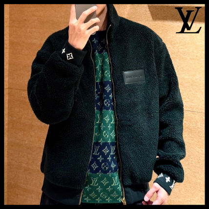 レザーパッチが素敵♪】Louis Vuitton☆フリースブルゾン (Louis