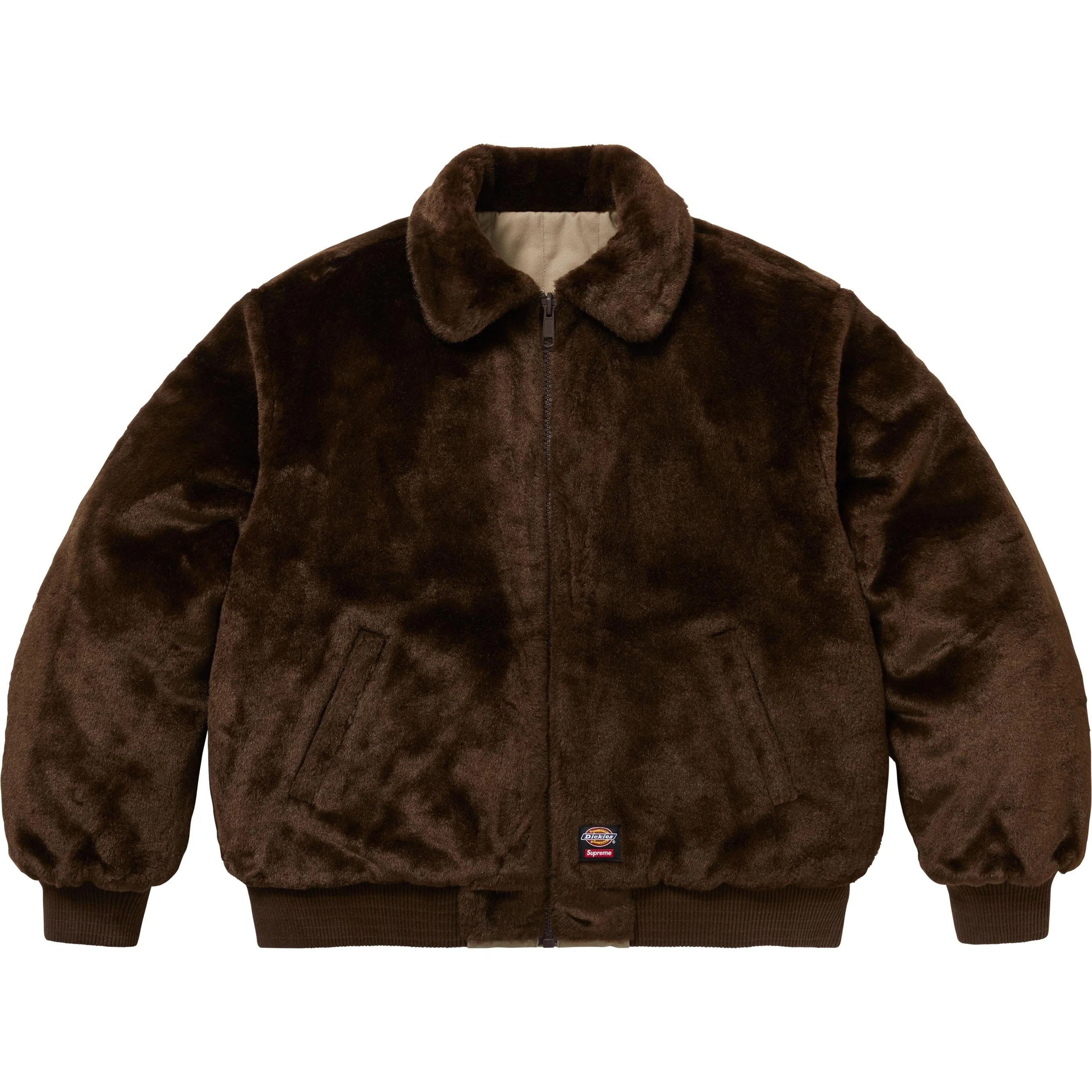 FW25 Supreme Dickies Reversible Quilted Faux Fur Work Jacket
