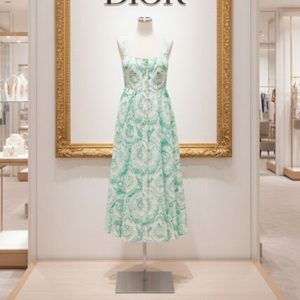 グリーン（緑）系 Dior(ディオール) ワンピース(レディース