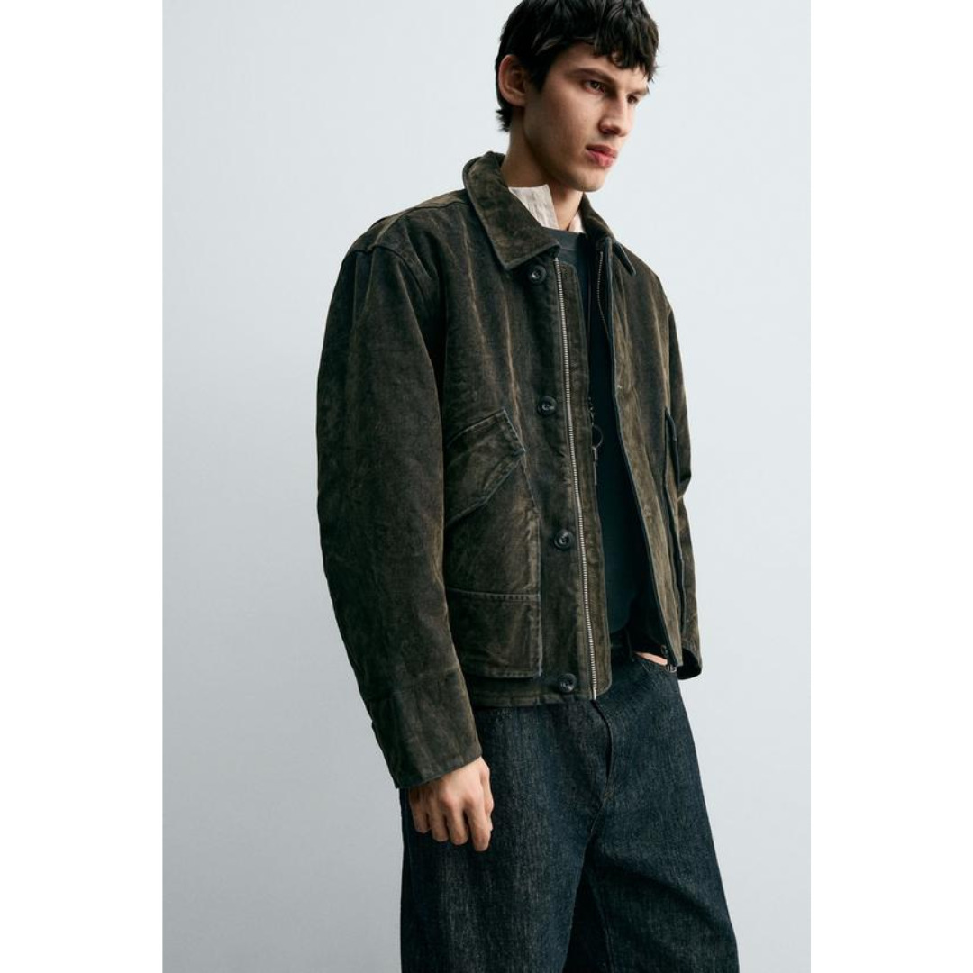 ZARA］ベロアツイルジャケット (ZARA/デニムジャケット) 3833/306/529