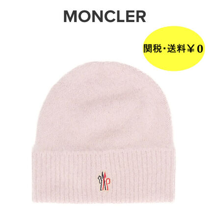 ピンク系 MONCLER(モンクレール) ニットキャップ・ビーニー(レディース