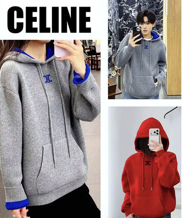 ブルー（青）系 M CELINE(セリーヌ) パーカー・フーディ(メンズ