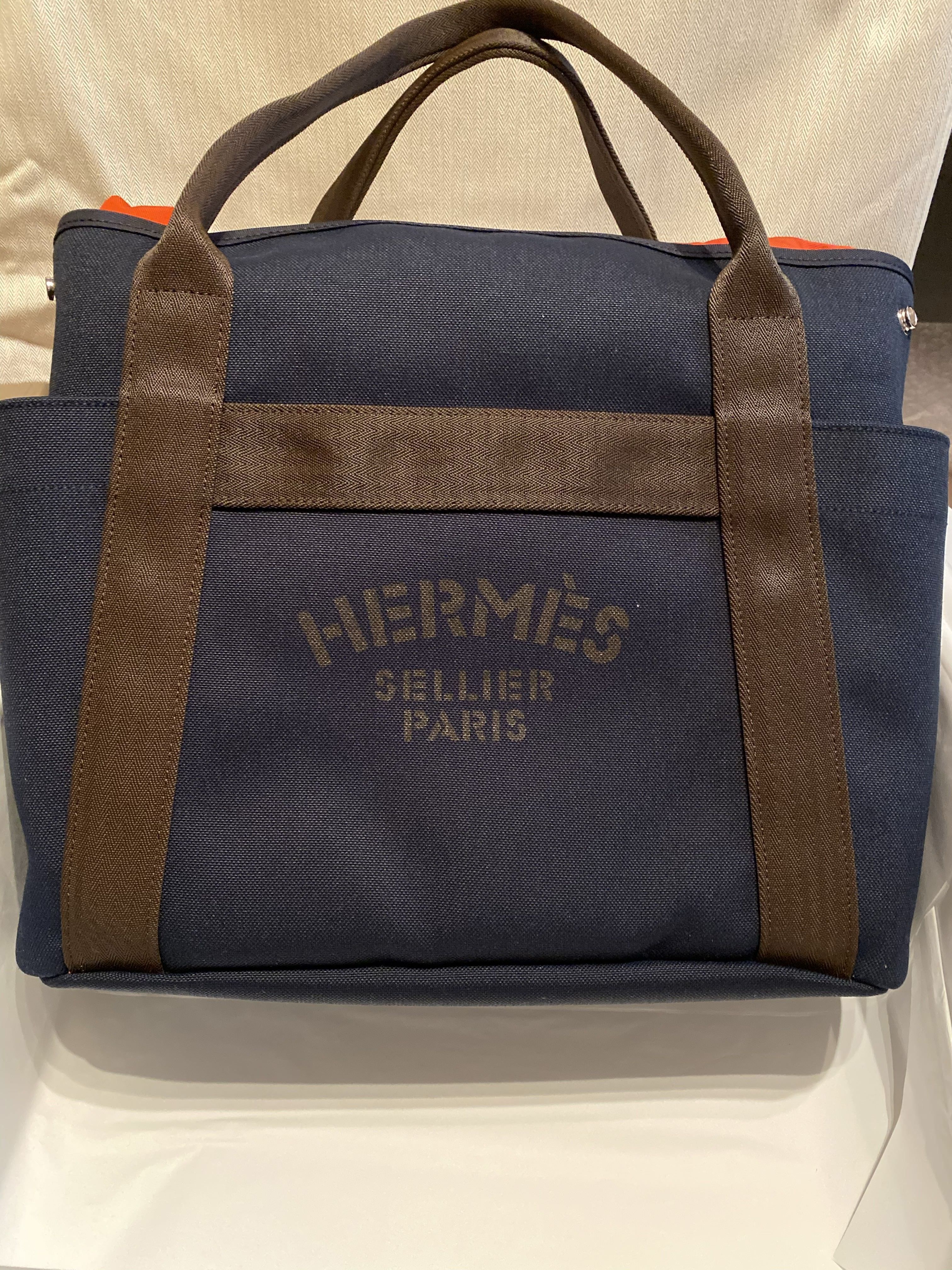 レア☆HERMES（エルメス）-Grooming bag グルーミング ネイビー