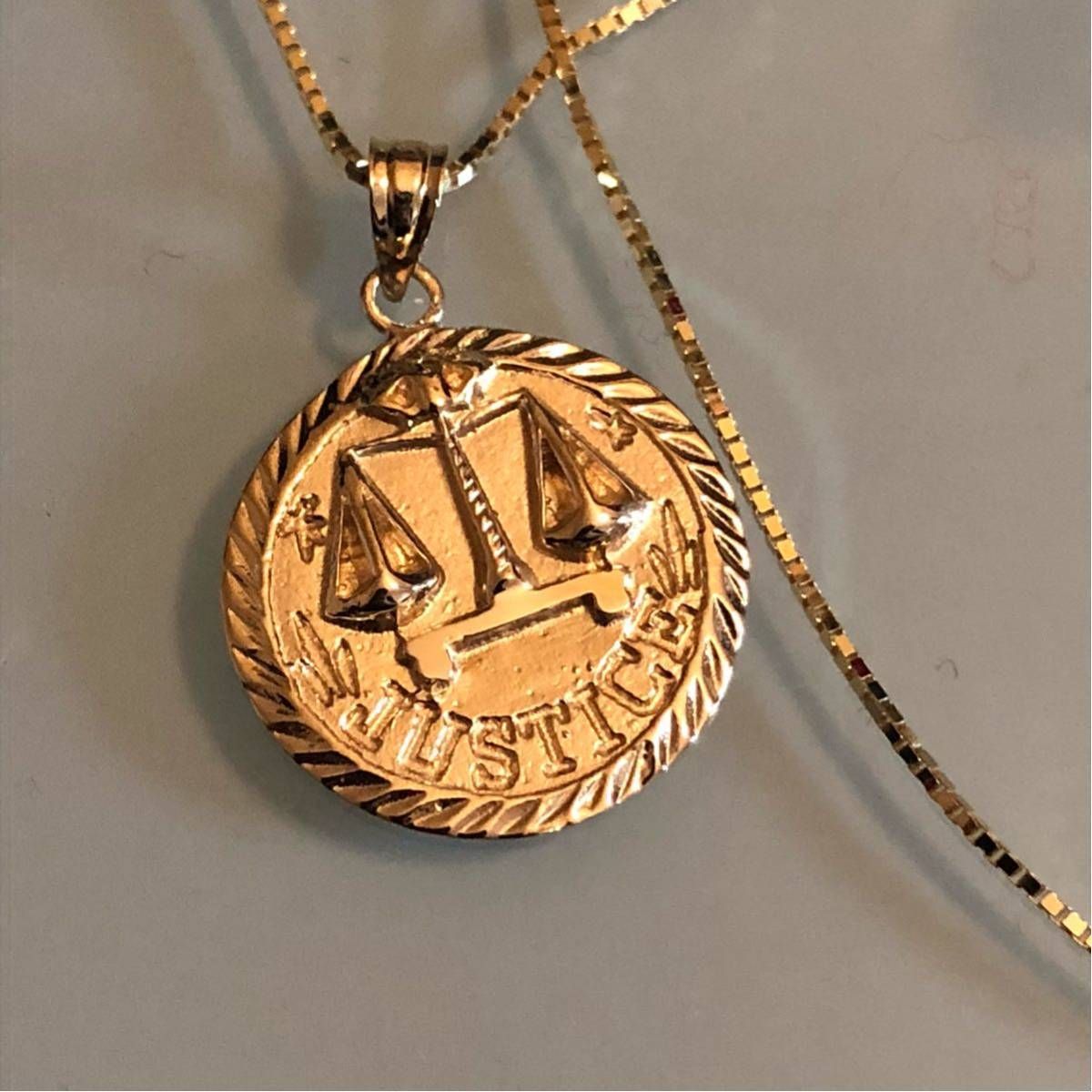 SS18 Supreme Justice 14K Gold Pendant シュプリームネックレス