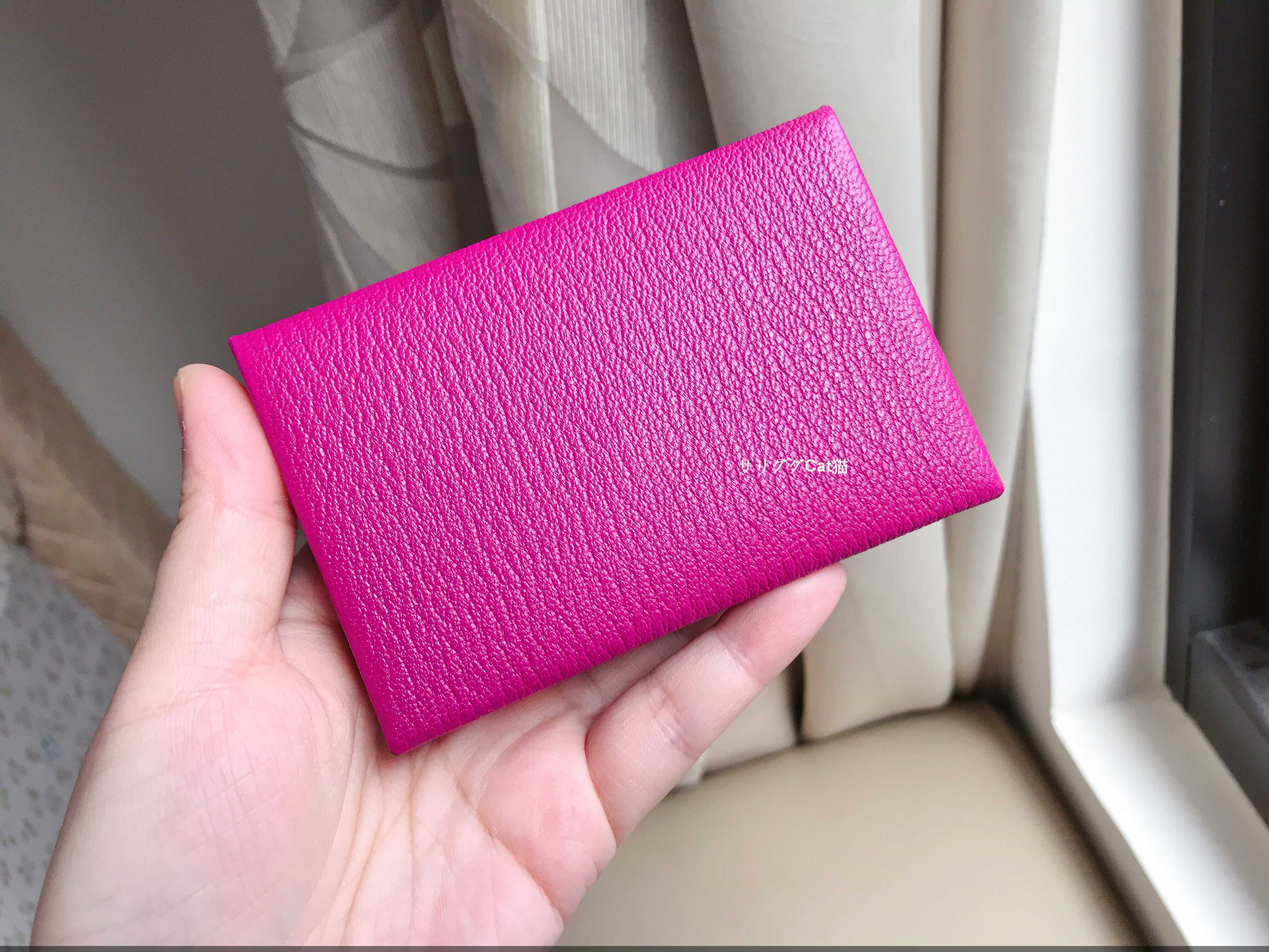 エルメス)☆ローズパープル☆カルヴィ☆カードケース名刺入り (HERMES