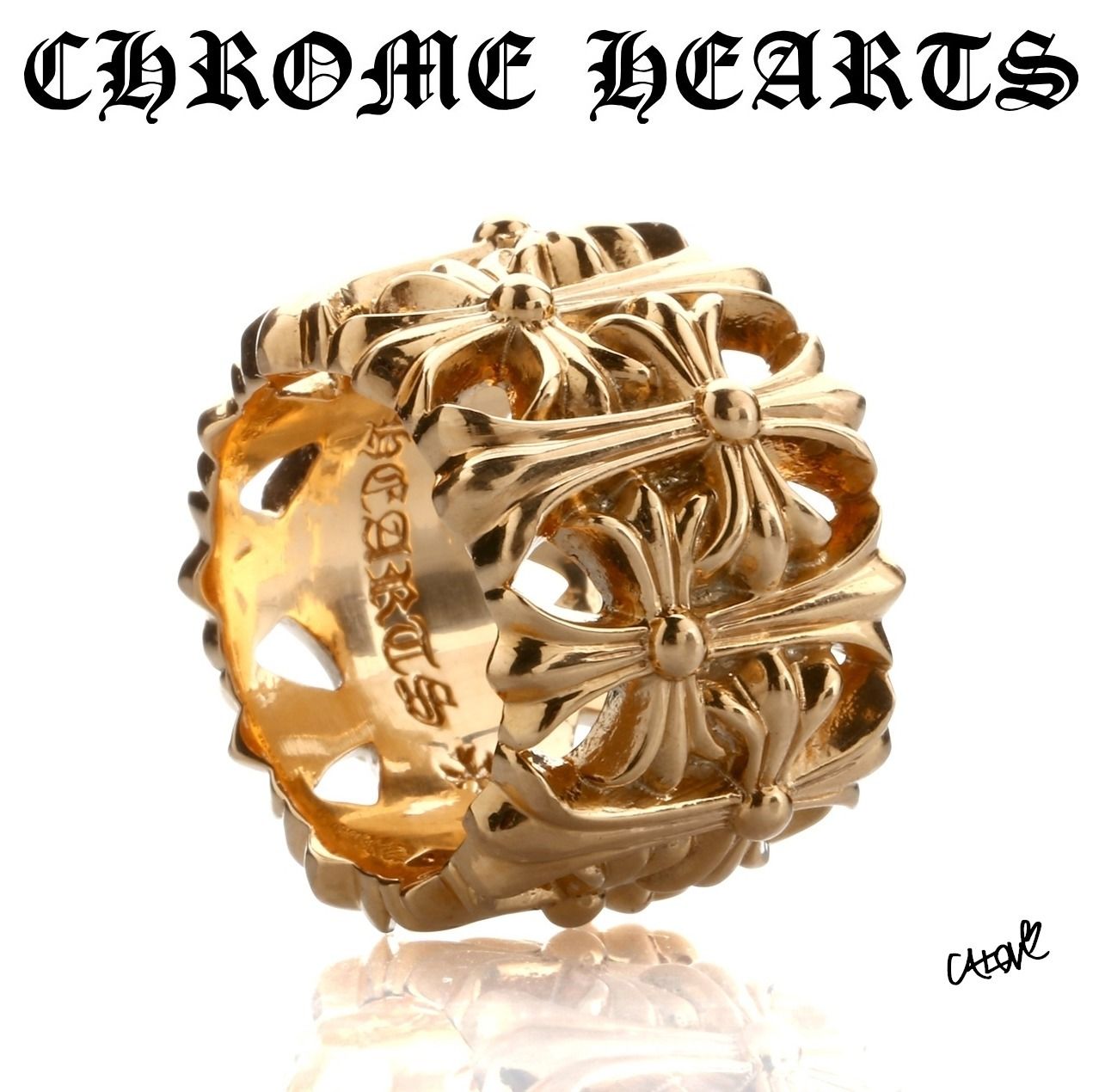 ☆クロムハーツ【セメタリーリング】*◇22Kゴールド 希少 (CHROME