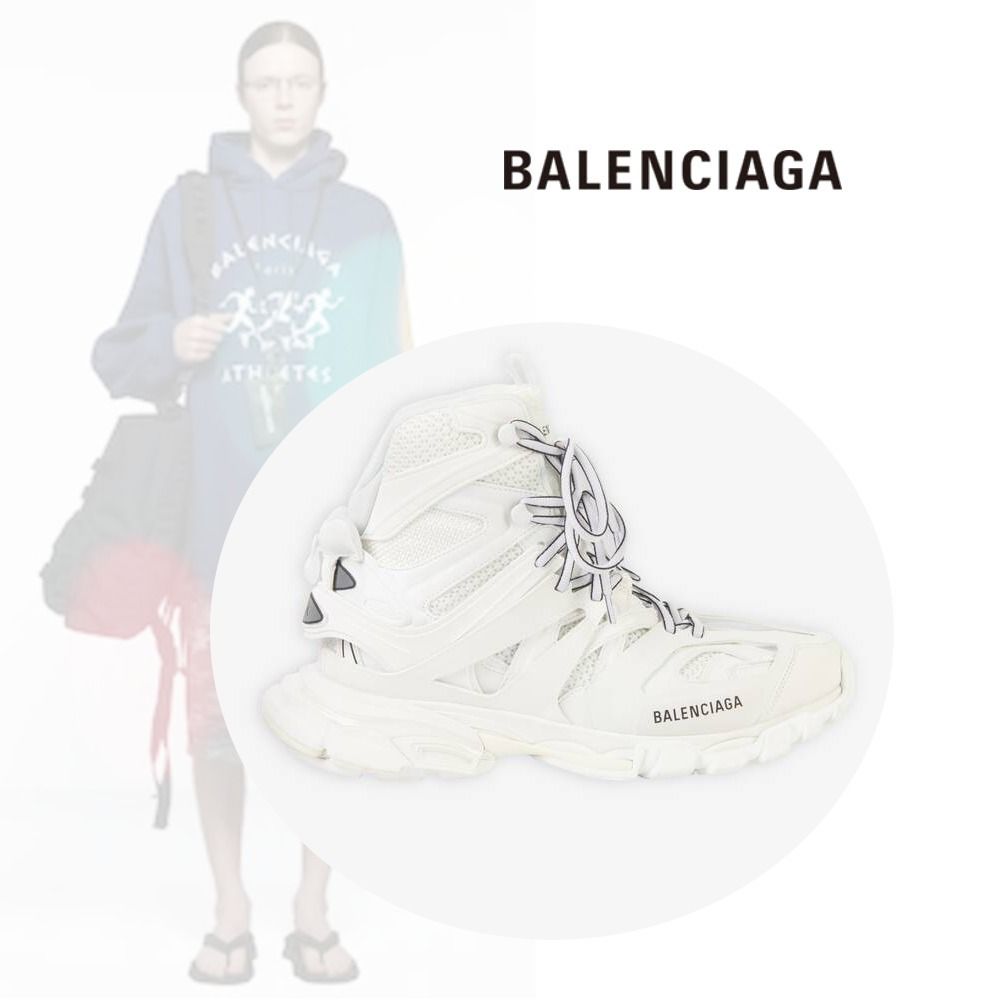 ○送料込○BALENCIAGA○MEN'S TRACK ハイク IN ホワイト (BALENCIAGA