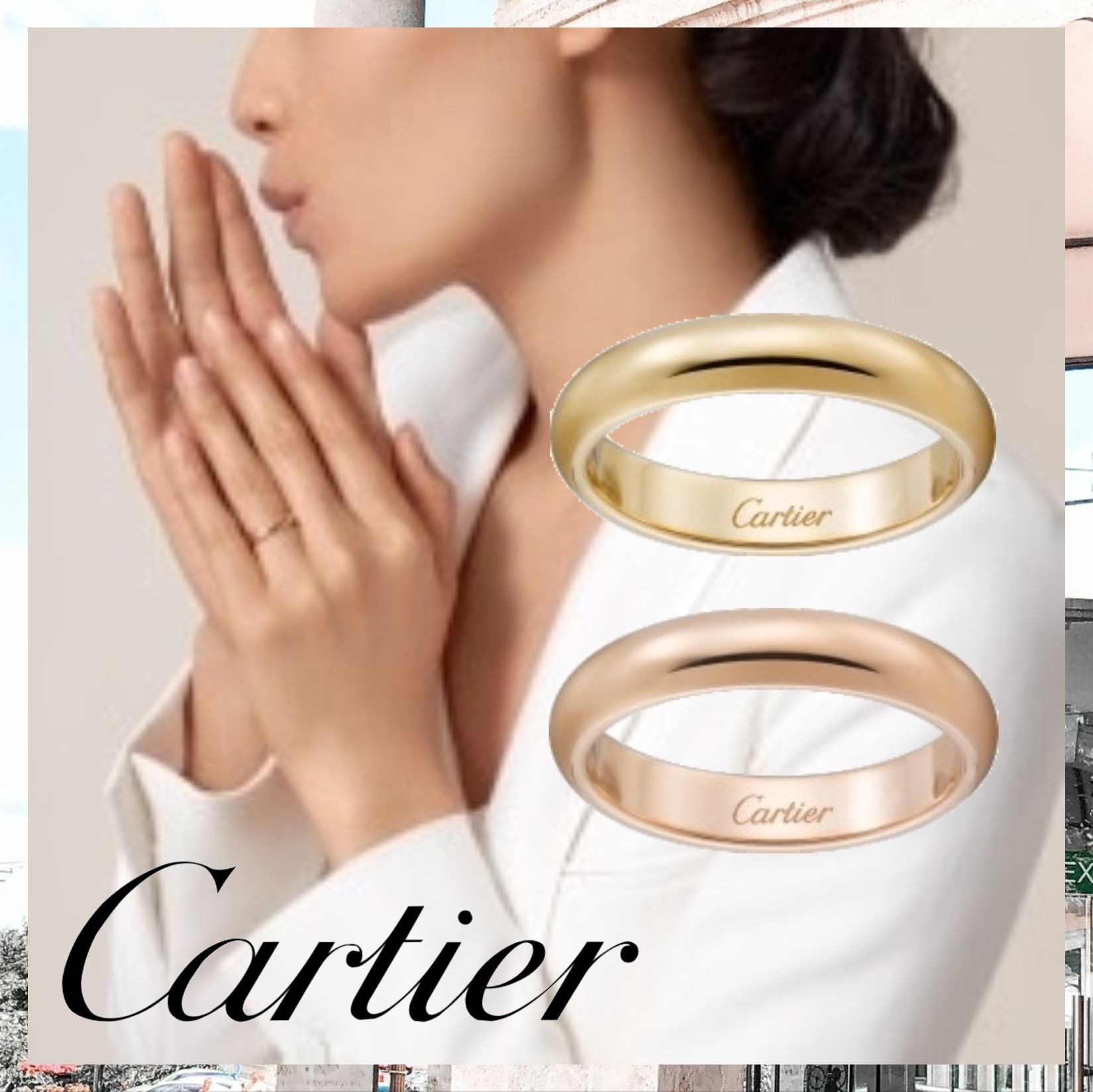 大人気☆すぐ届く！【カルティエ】1895 ウェディング リング 2色
