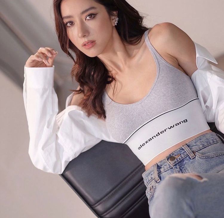 alexanderwang】logo bra ロゴ 見せ ブラ トップ コットン (Alexander