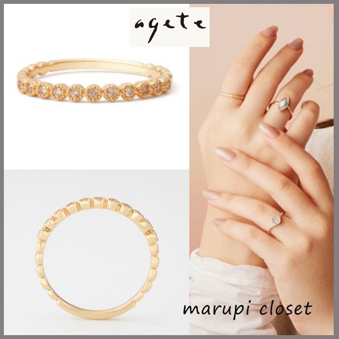 国内直営店・ロングセラー♪】☆agete☆K10ダイヤモンドリング (Agete