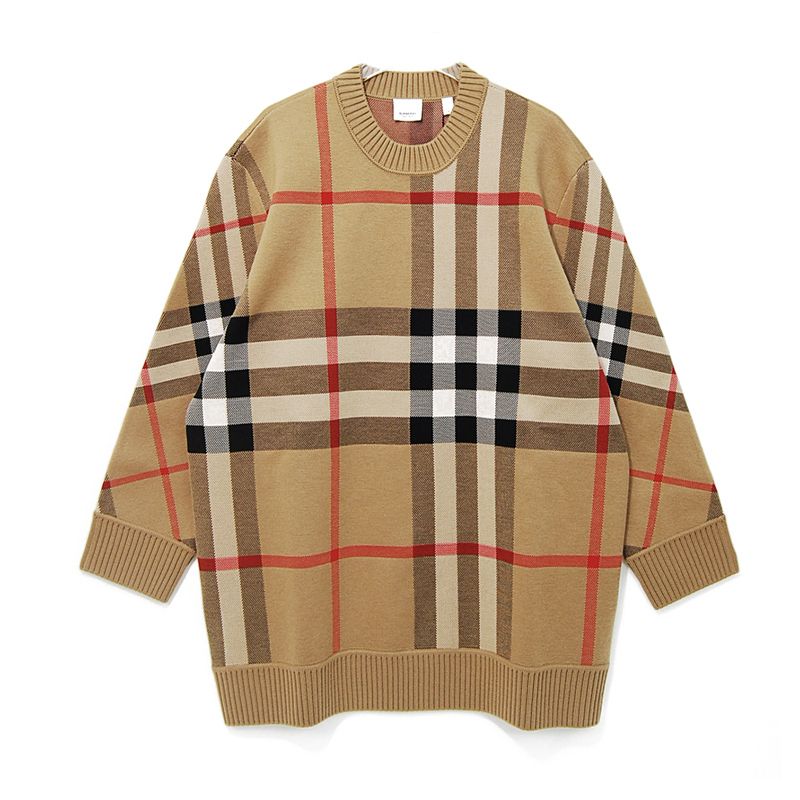関税負担なし Burberry チェック コットン オーバーサイズシャツ