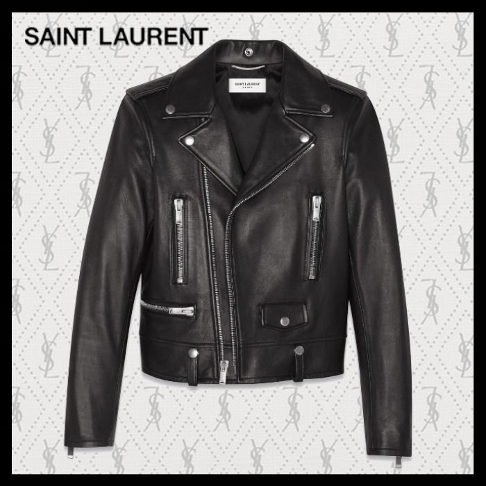 Saint Laurent ジャケット《モーターサイクル》黒 ラム DHL 直営