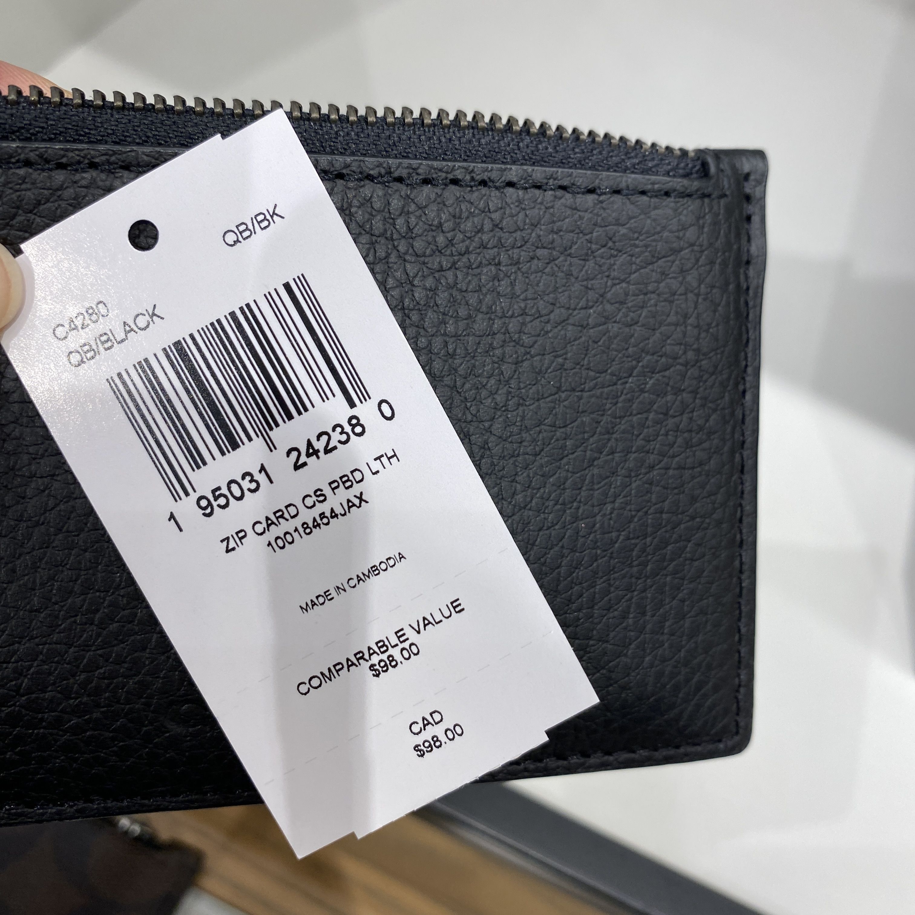 Coach】Zip Card Case C4280 C4281 男女兼用 (Coach/カードケース