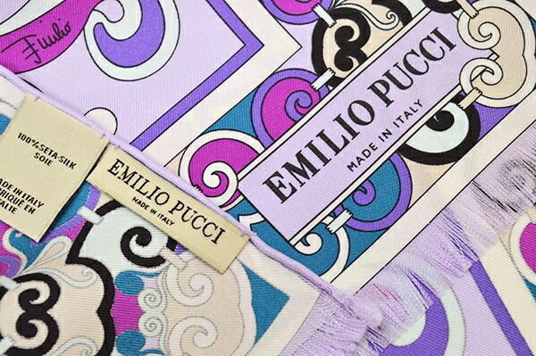 EMILIO PUCCI(エミリオプッチ) プッチ柄 シルク ストール eep058