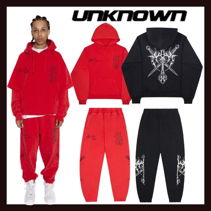 関税/送料込み【UNKNOWN】パーカー&パンツ セットアップ (UNKNOWN