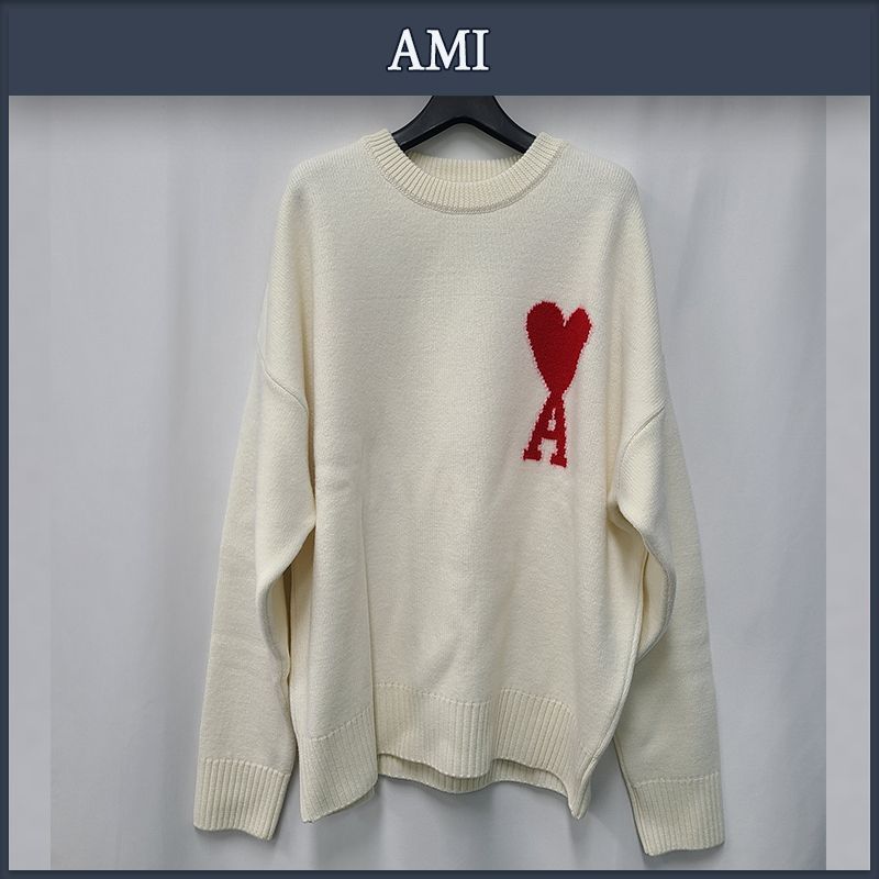 AMI】オーバーサイズインターシャセーター☆UKS002 018 154 (AMI PARIS