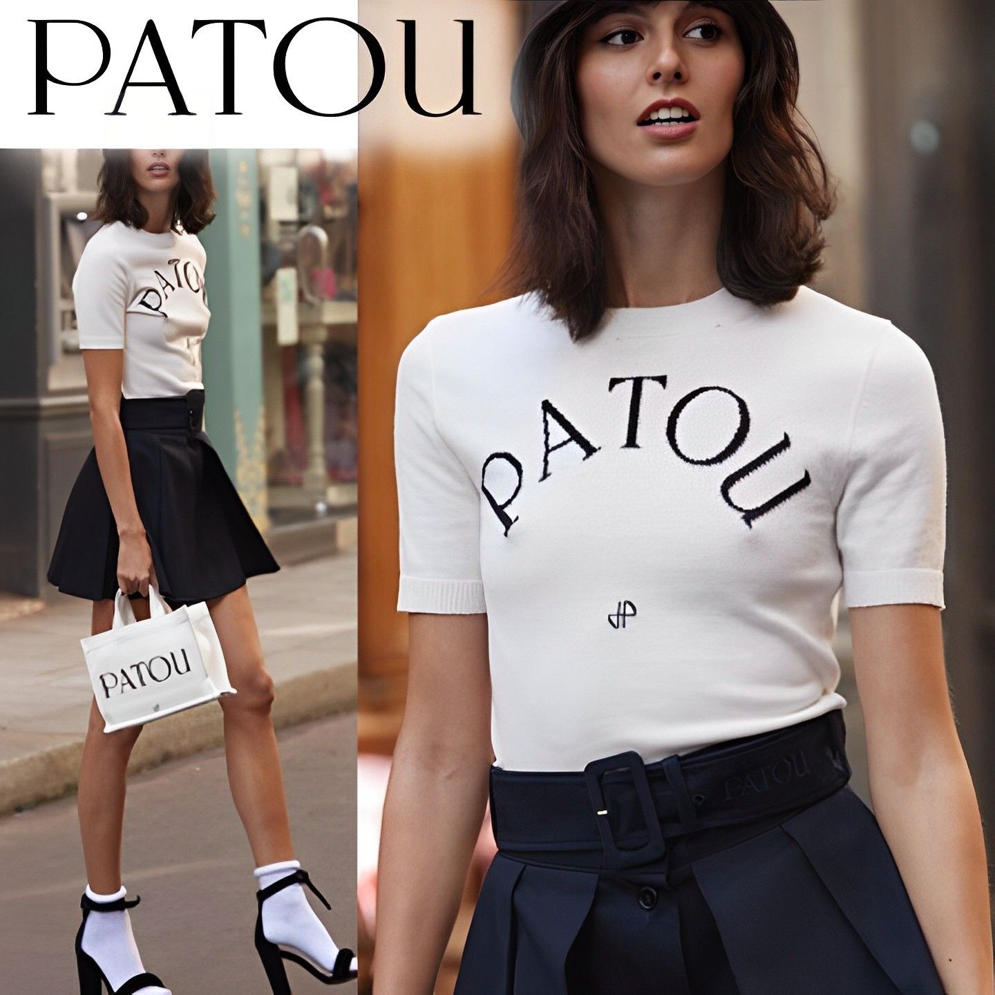 ☆大人気☆【PATOU】パトゥ ジャカードニット トップ (PATOU/ニット