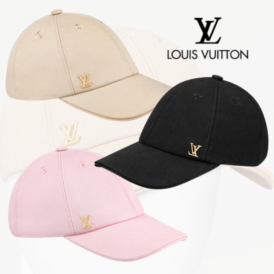 選べる3色 ヴィトン キャップ帽子 シンプル ベージュ黒ピンク (Louis