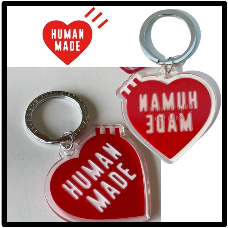 ☆送料・関税込☆HUMAN MADE☆Heart Keyring Red☆キーリング (HUMAN