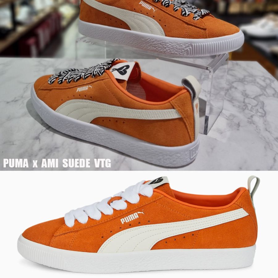 PUMA x AMI SUEDE VTG☆コラボ☆兼用☆JAFFA ORANGE-MARSHMALLOW (PUMA
