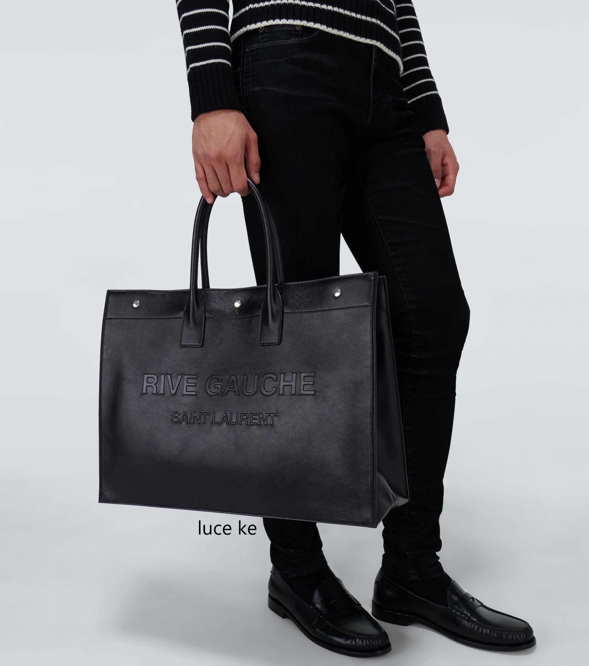 新着 サンローラン リヴゴーシュレザートートバッグ (Saint Laurent