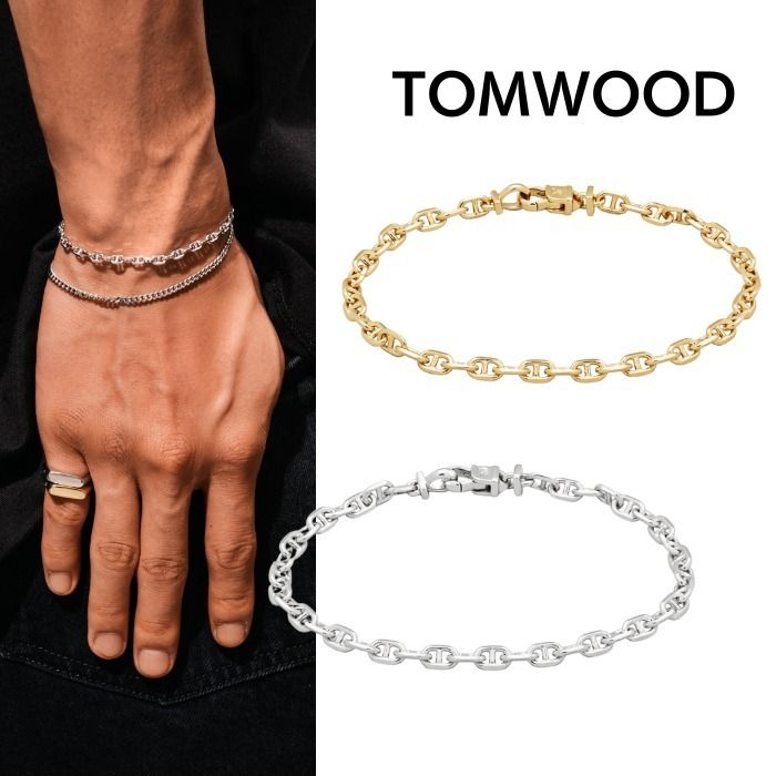 光沢感】Tom Woodトムウッド 男女兼用 ケーブルブレスレット (Tom Wood