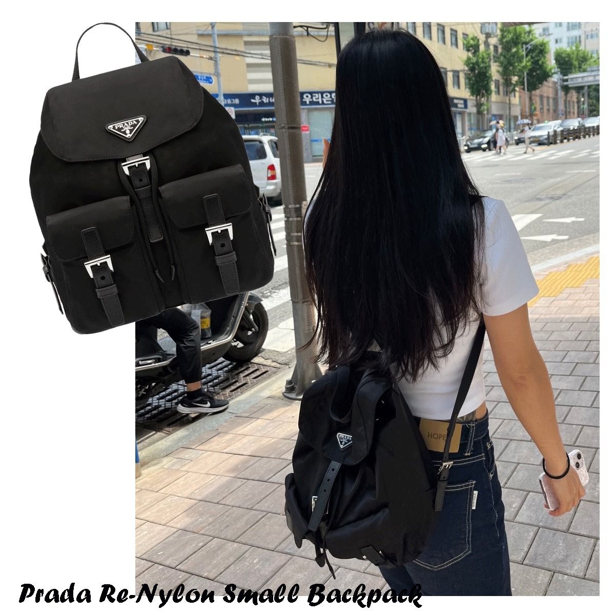 大人気!!! ☆ Prada ☆ Re-Nylon Small Backpack Black (PRADA/バック