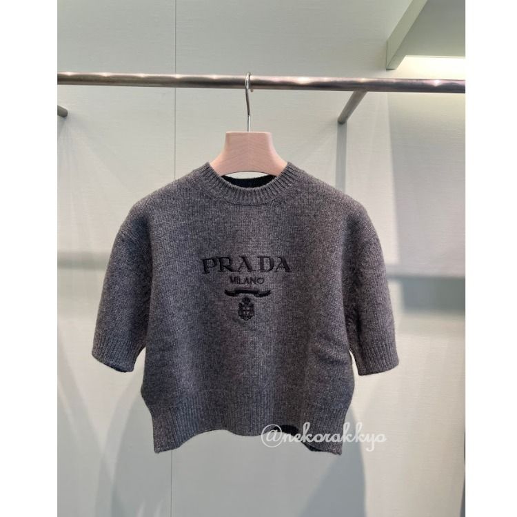 PRADA＊Wool and cashmere crew-neck カシミアセーター＊送料込 (PRADA