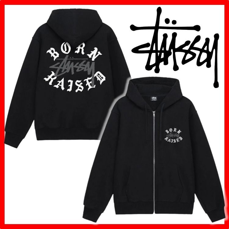 ☆人気☆【STUSSY】☆Stussy x Born X Raised Logo Zip Hoodie