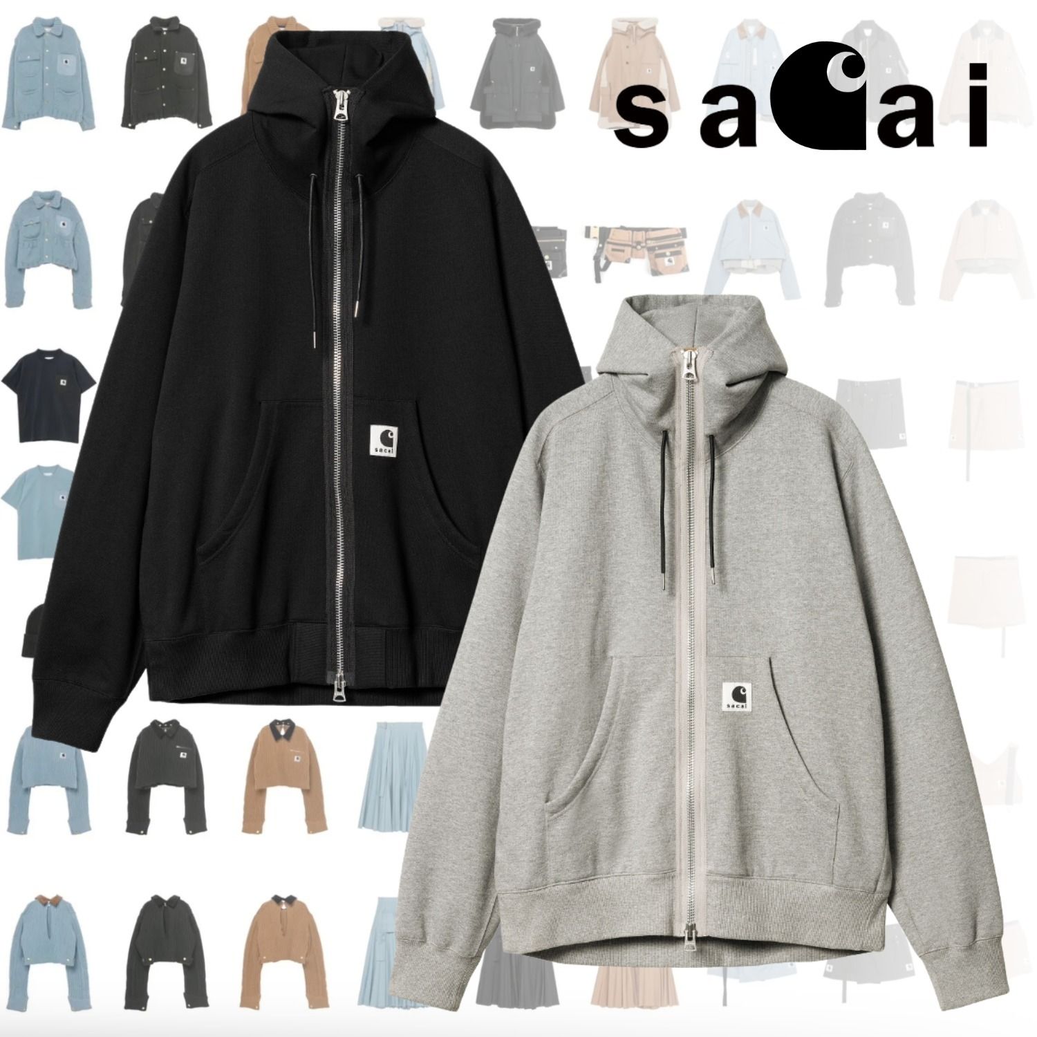 SACAI Carhartt WIP サカイ カーハート ジップフーディー (sacai