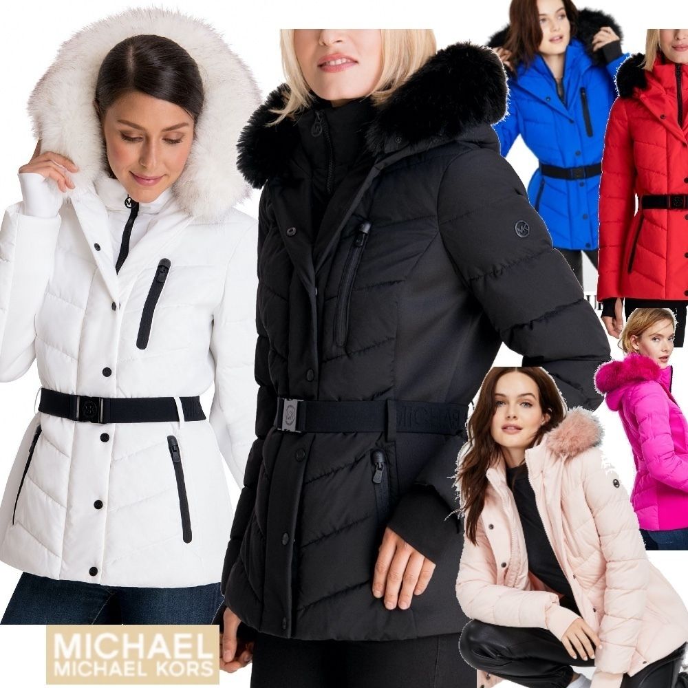 セール マイケルコース ロゴベルトフード付きジャケット (Michael Kors