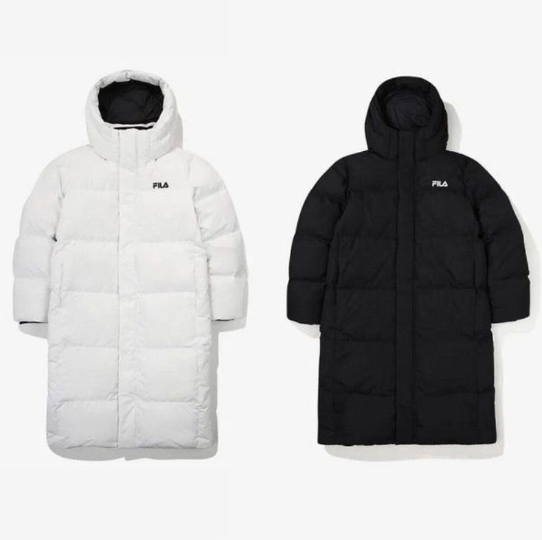 FILA☆UNISEX フード付き グースロングダウンコート (FILA/ダウン