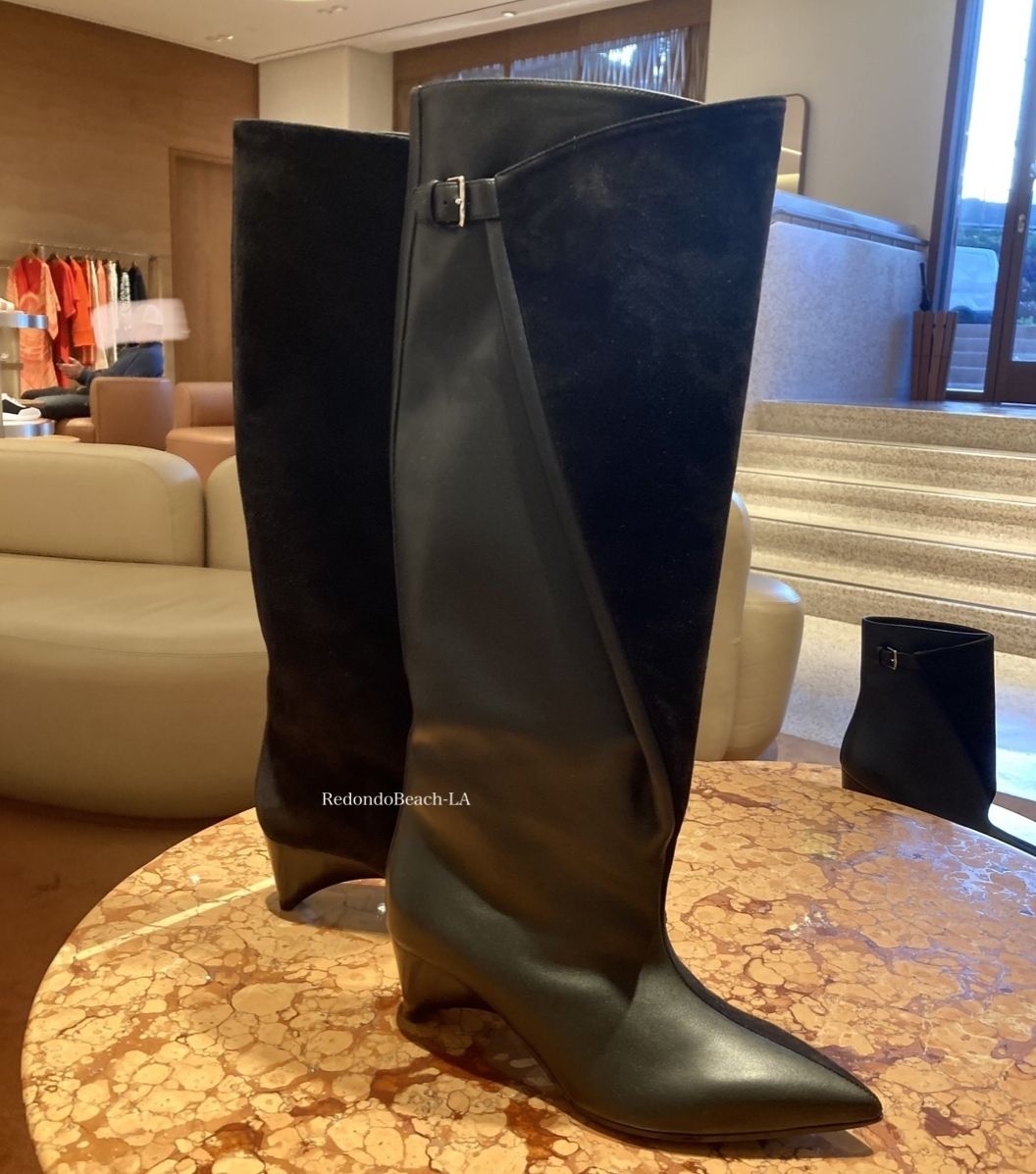 ゆったりデザインが可愛い】HERMES☆Hilona 55☆ロングブーツ (HERMES