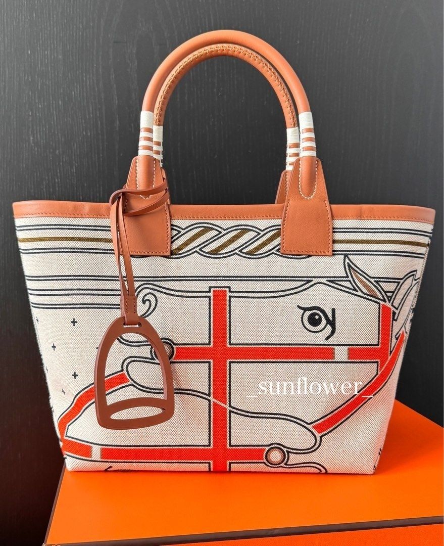 エルメス Steeple 25 トートバッグ 馬柄 (HERMES/ハンドバッグ