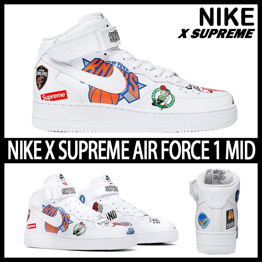 ☆NIKE x SUPREME☆コラボ☆AIR FORCE 1 MID NBA☆追跡可 (Nike