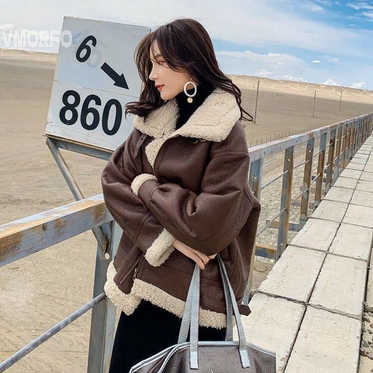 ライダースジャケット フェイクムートン PUレザー もこもこ 大人