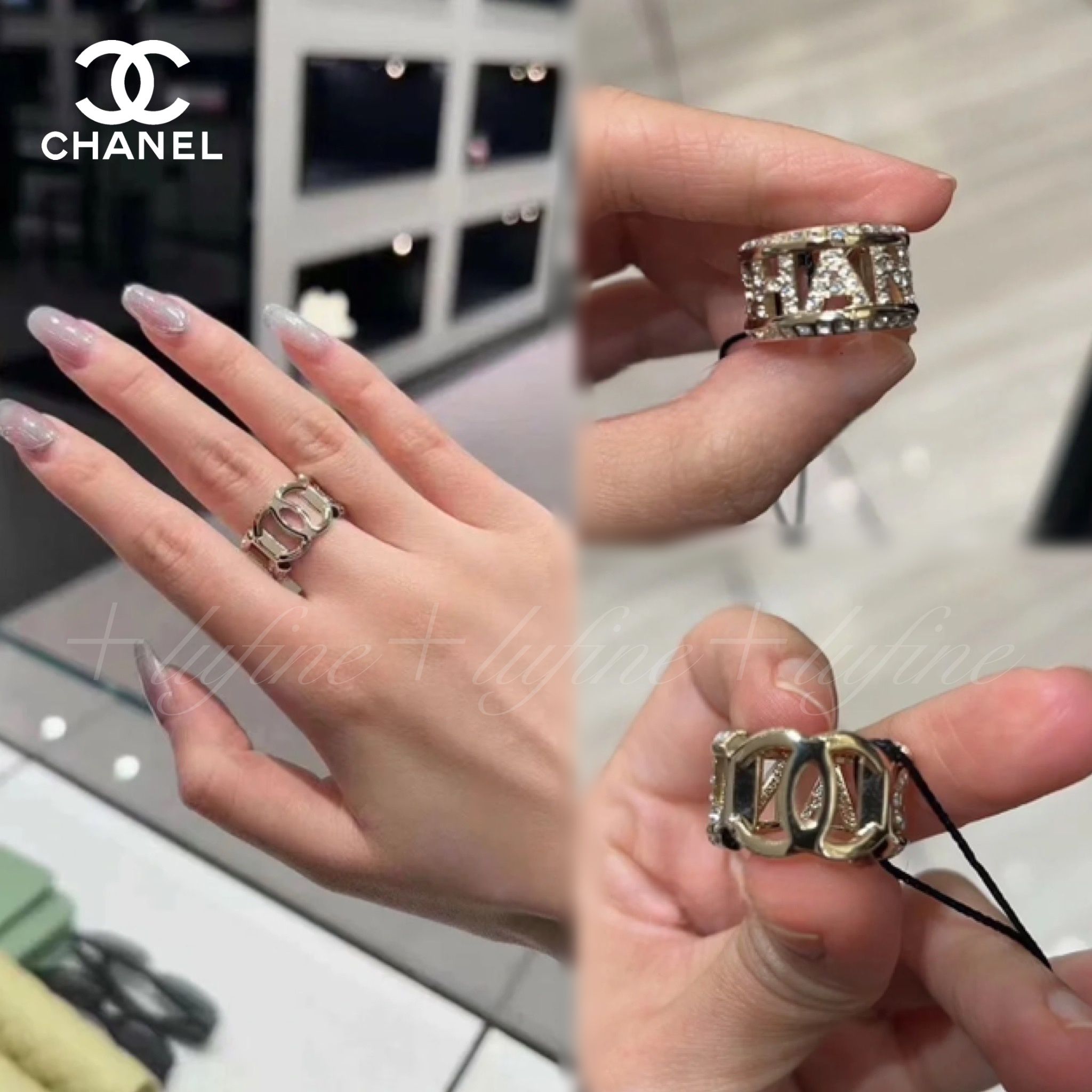 新作】CHANEL/シャネル リング 指輪 ロゴ キラキラ ゴージャス (CHANEL