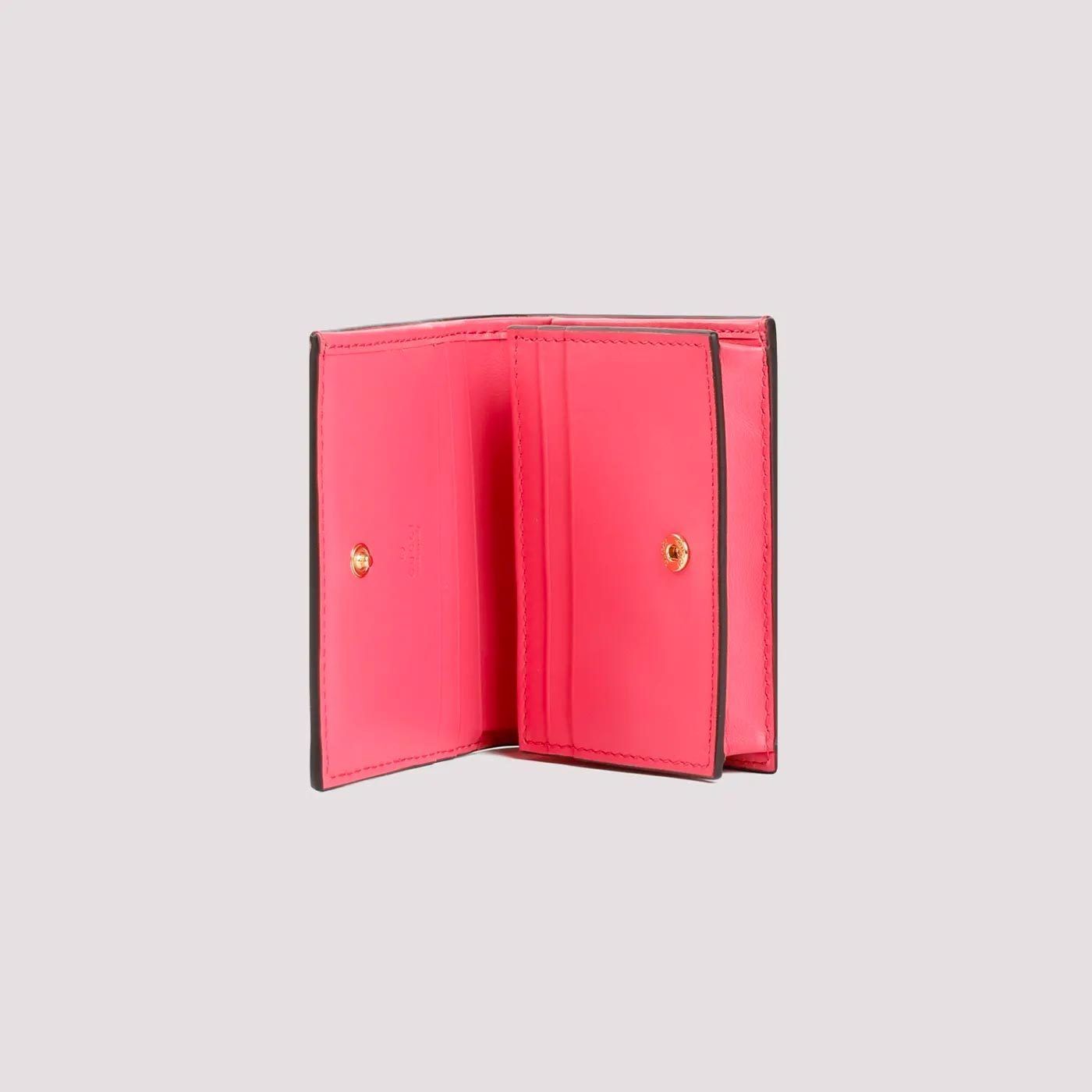 GUCCI】GG レザー カードケース ミニ財布 ピンク 送料関税込 (GUCCI