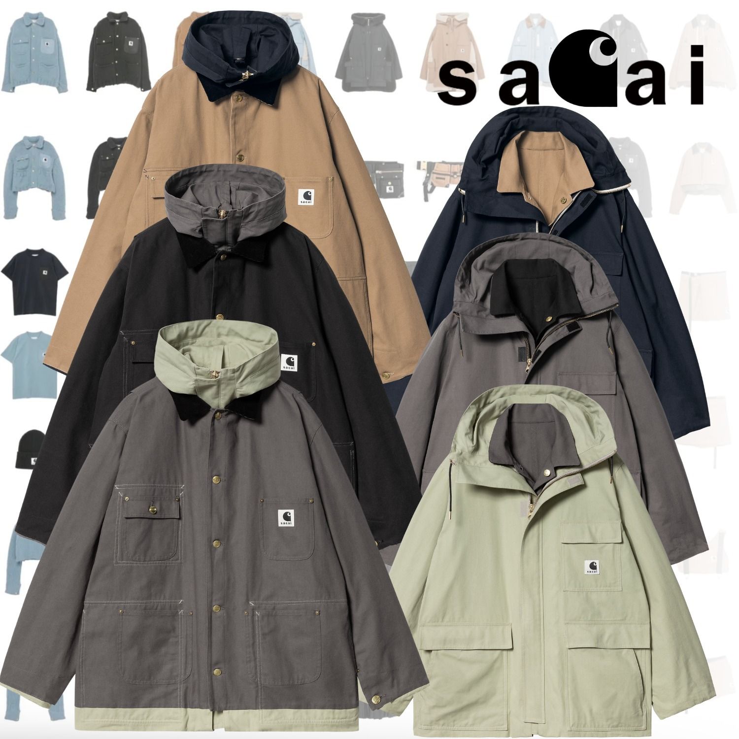 SACAI Carhartt WIP サカイ カーハート Reversible ダックコート