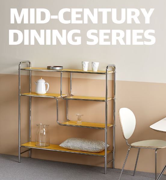 ZWJ ミッドセンチュリー 陳列棚 (6色/120x30x130cm) (棚・ラック・収納