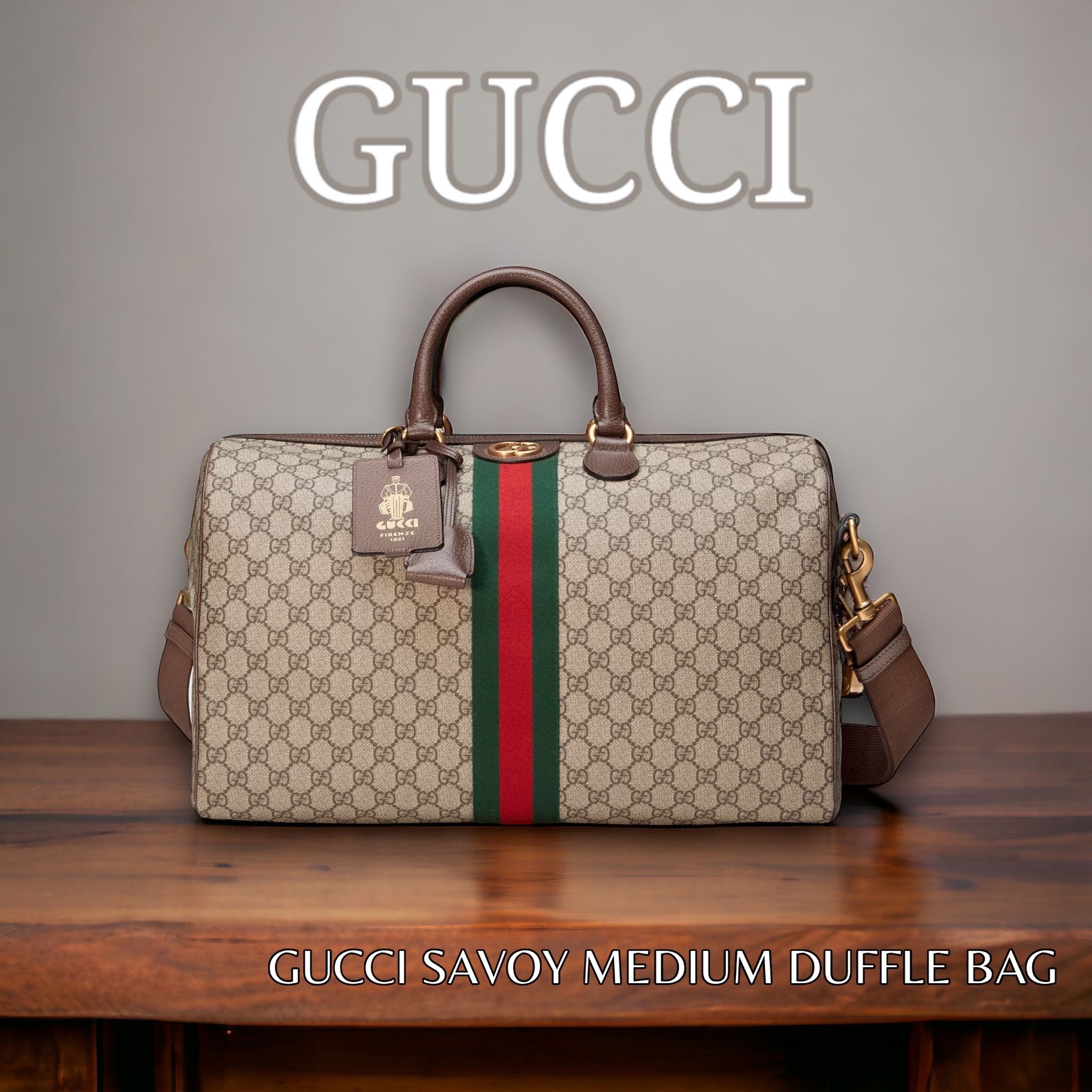 GUCCI＊GUCCI SAVOY MEDIUM DUFFLE BAG ダッフルバッグ＊送料込 (GUCCI