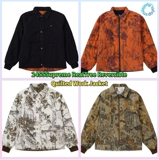 ☆24SSWEEK6☆Supreme RealTree Reversible Quilted Work Jacket